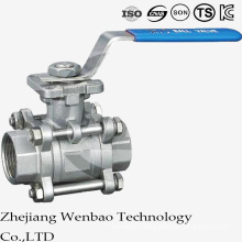 3PC Manual Casting ISO Platform Ball Valve with Lock Handle